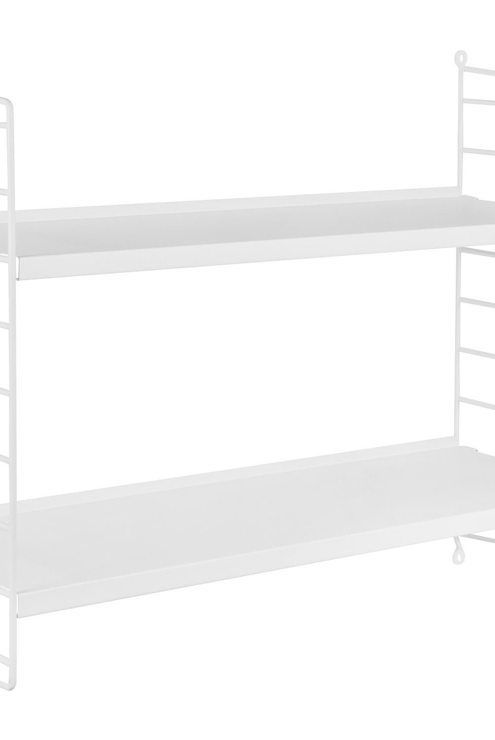DUCASSE - Repisa Vintage Acero 2 Nivel(es) 60x24x20 cm Blanco