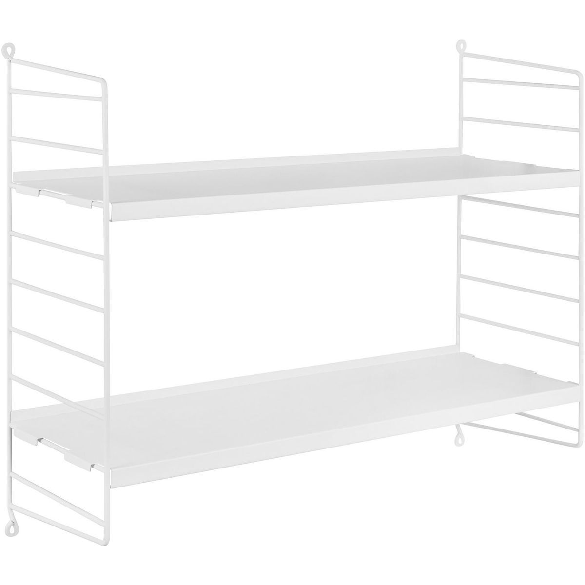 DUCASSE - Repisa Vintage Acero 2 Nivel(es) 60x24x20 cm Blanco