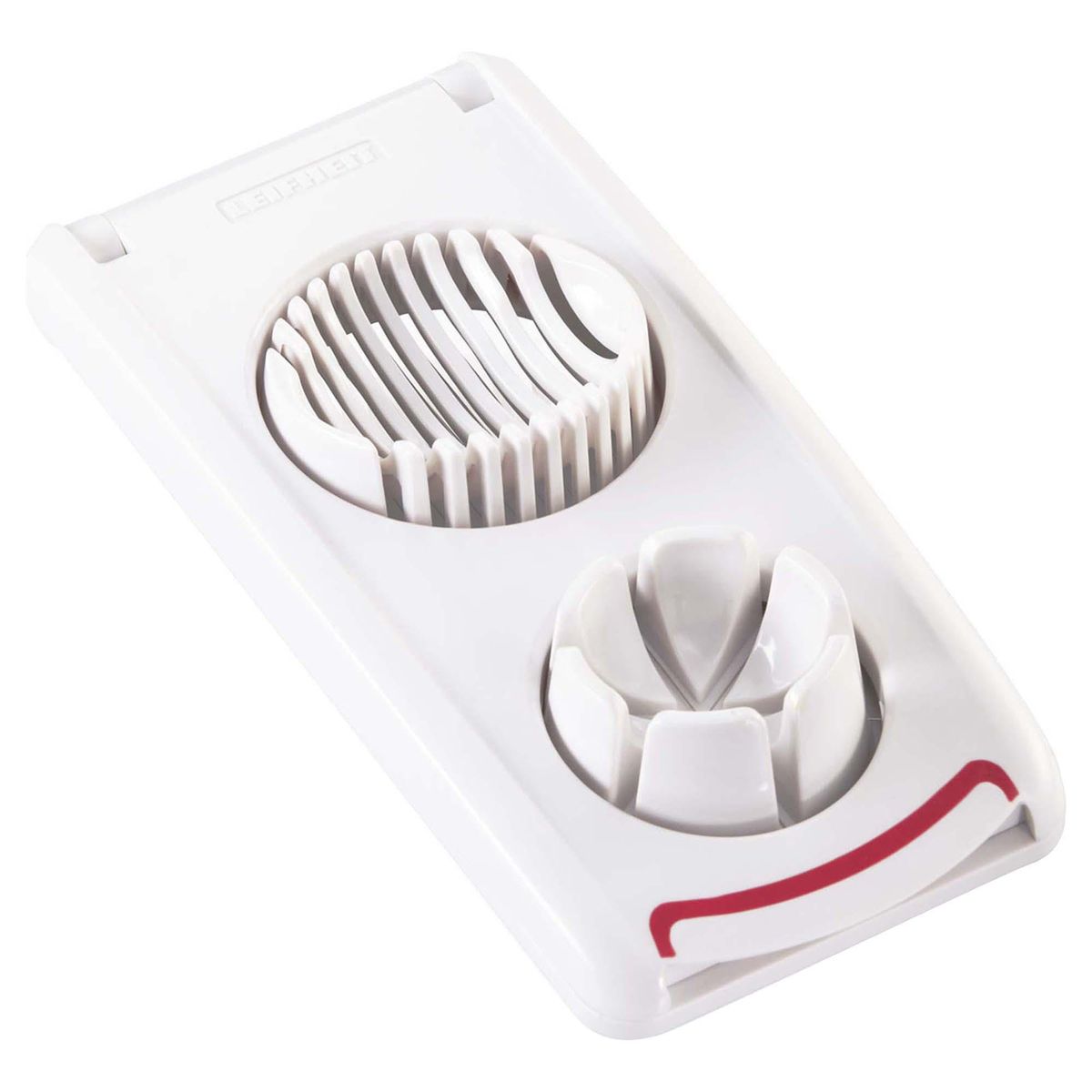 LEIFHEIT - Cortador Doble de Huevo Leifheit Blanco para Rodajas y Lonjas