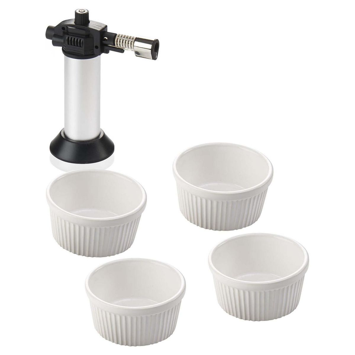 LEIFHEIT - Juego Para Crème Brûlée 5 Piezas Blanco