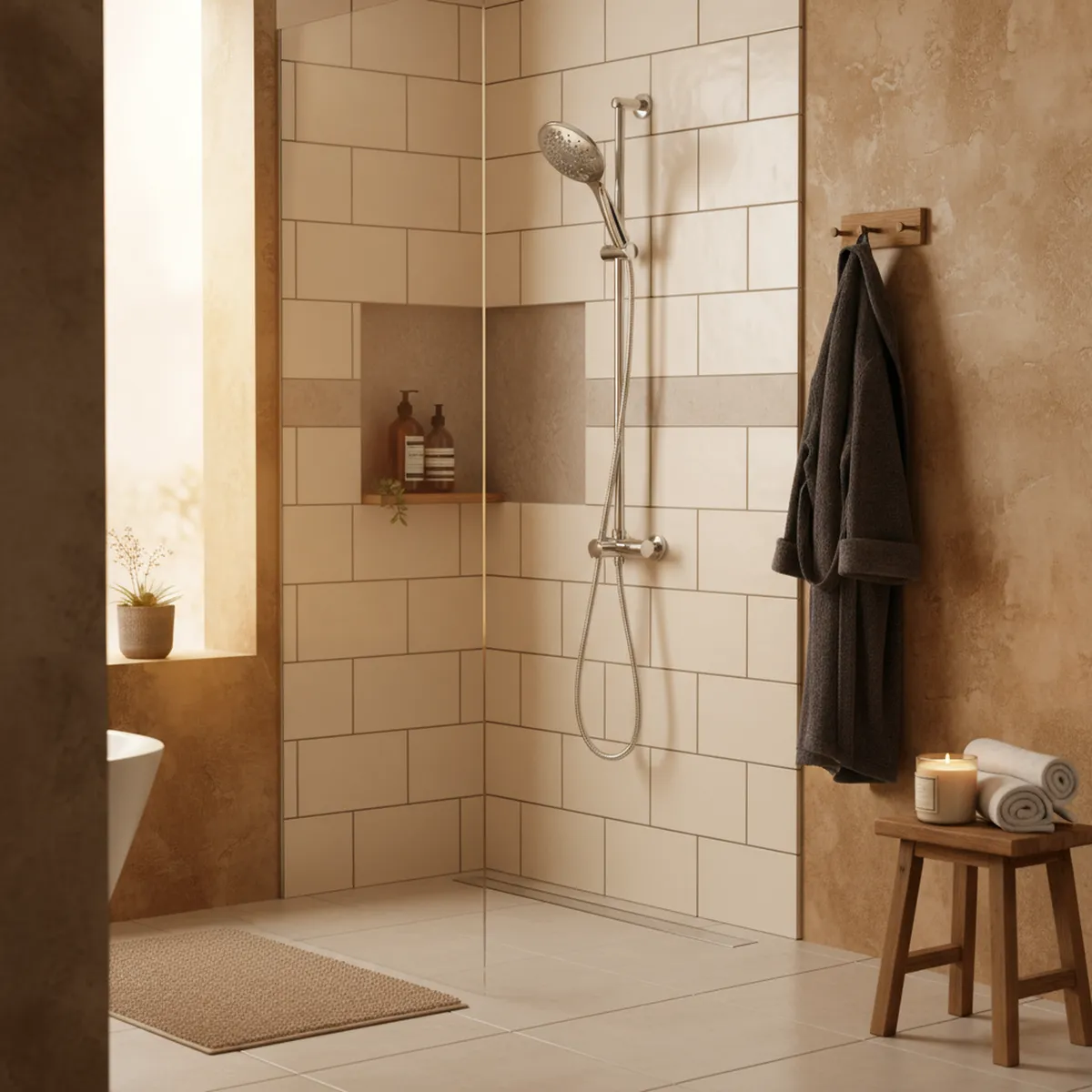 SENSI DACQUA - Mango ducha 2 funciones con botón anticalcáreo