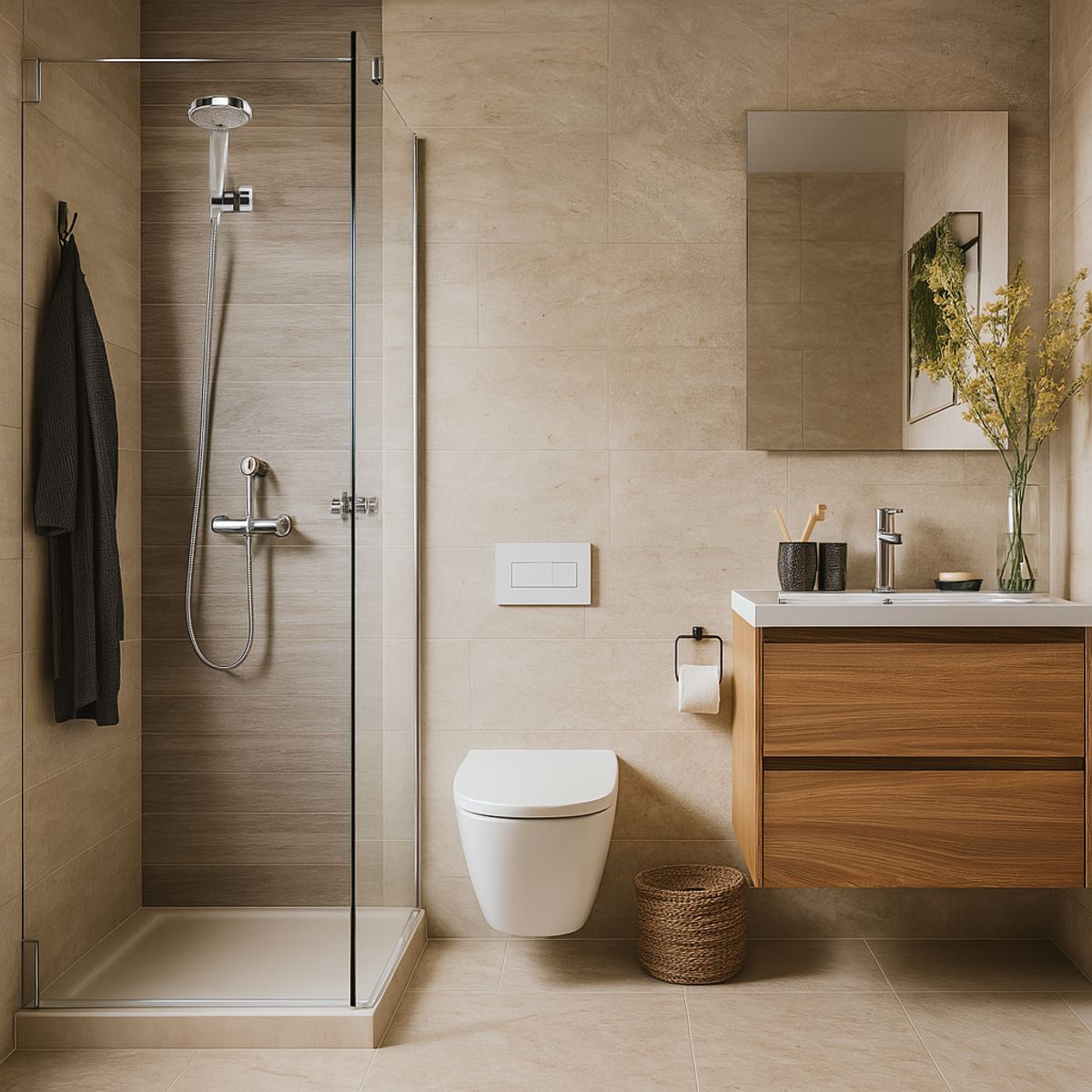 SENSI DACQUA - Juego de ducha 3 funciones anticalcáreo con flexible 1,75mt