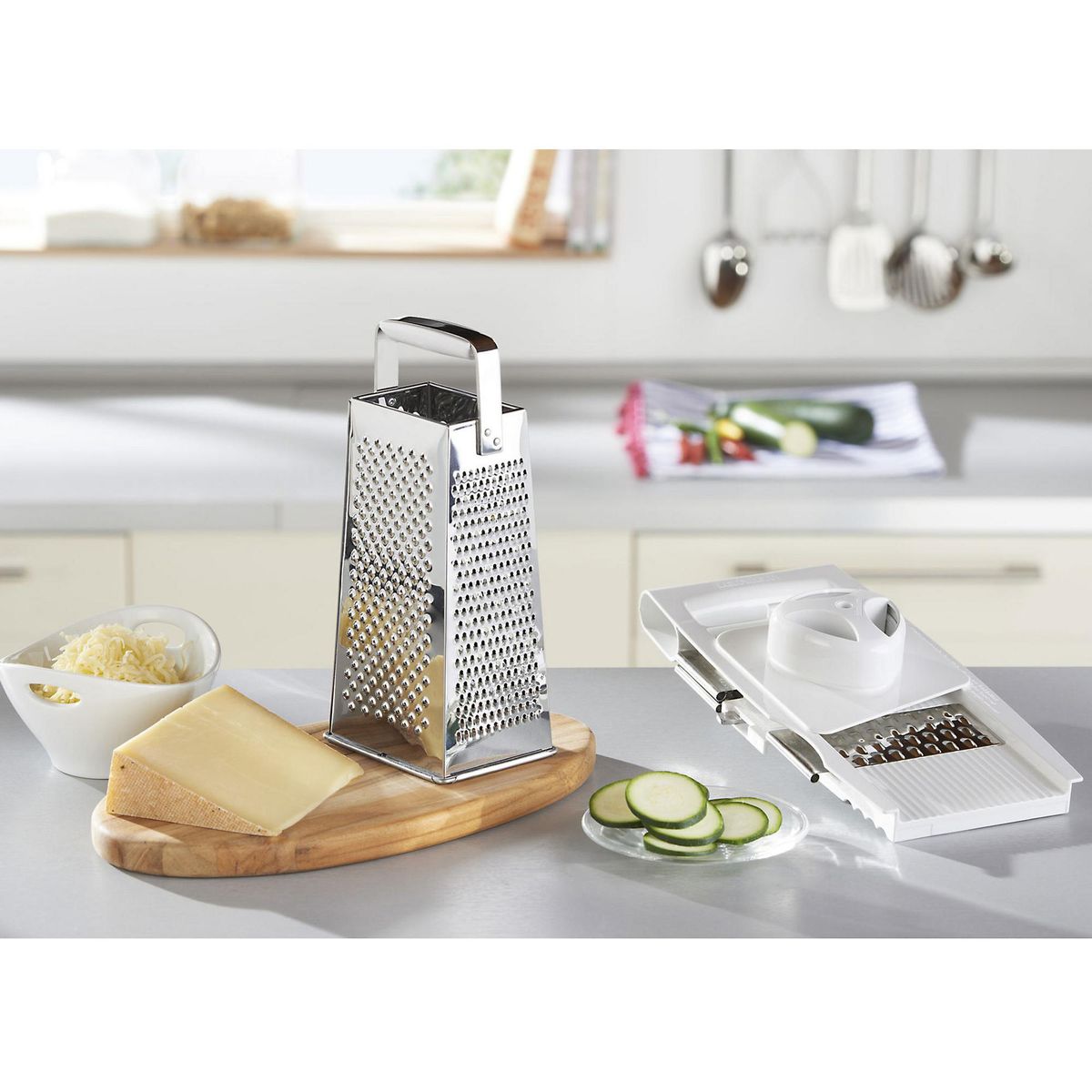 LEIFHEIT - Rallador Multipropósito Leifheit Inoxidable con 5 Accesorios