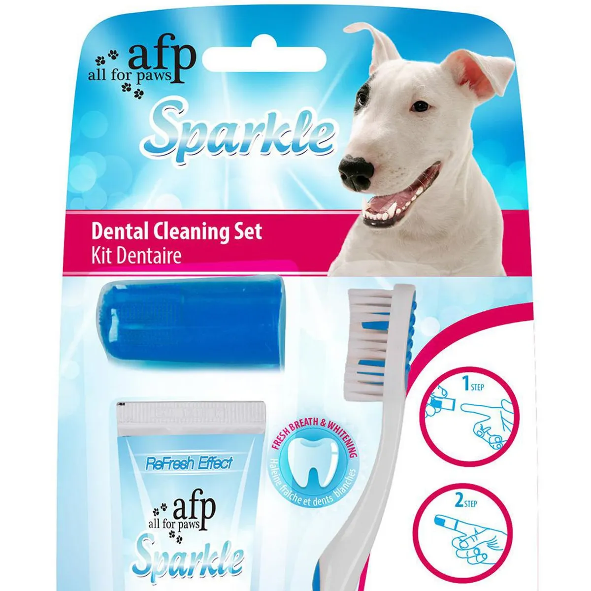 ALL FOR PAWS - Kit dental para perro 3 piezas