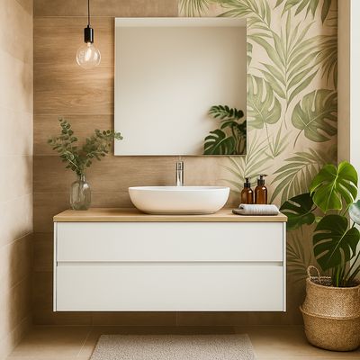 Imagen 2 del producto Espejo con Bisel Pared Forma Rectangular 90x100 cm Gris Cherry