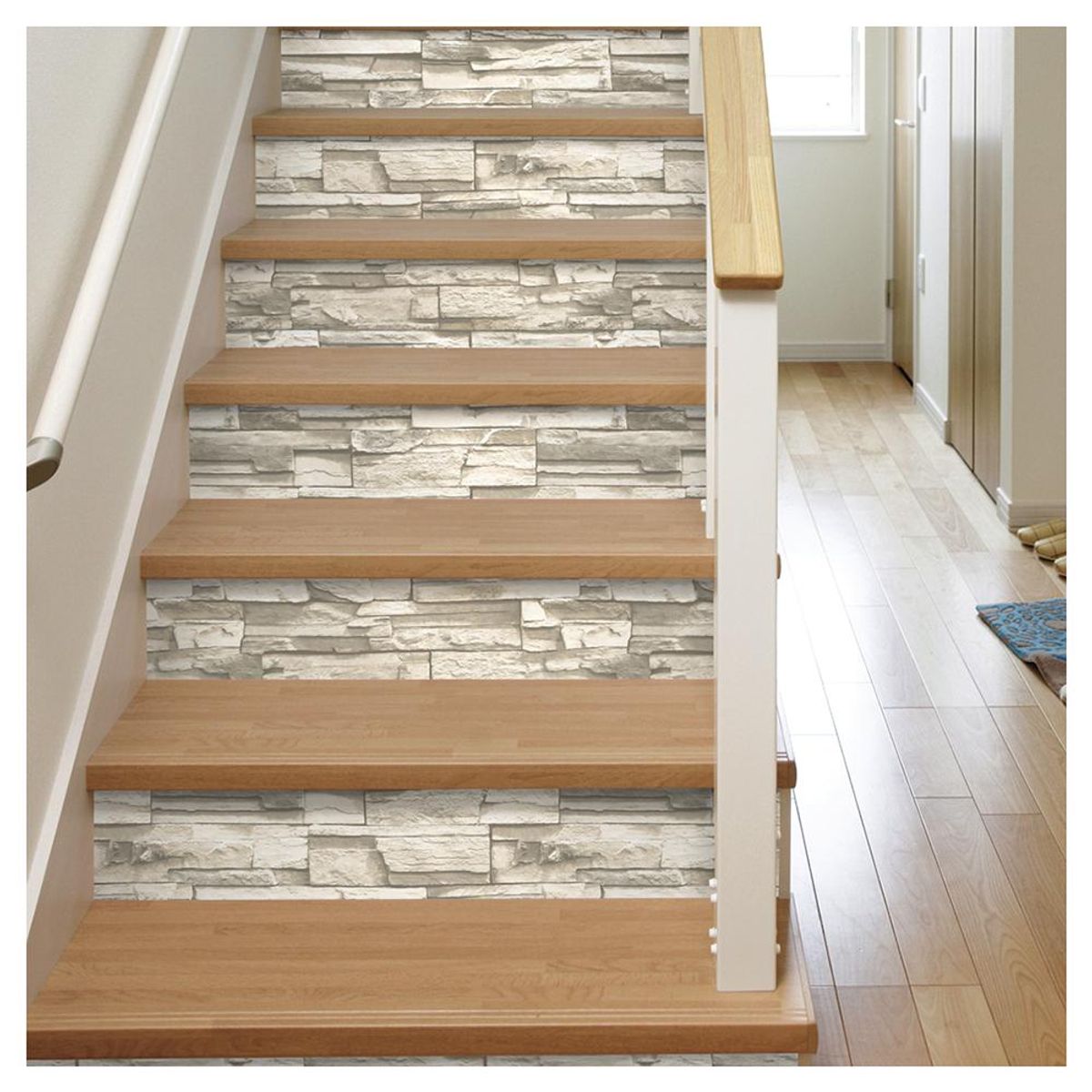 ROOMMATES - Rollos Adhesivos Reutilizables piedra laja 52x503 cm