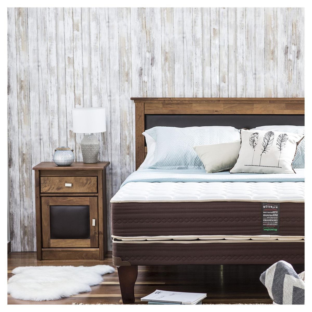 ROOMMATES - Rollos Adhesivos Reutilizables madera tratada 52x503 cm