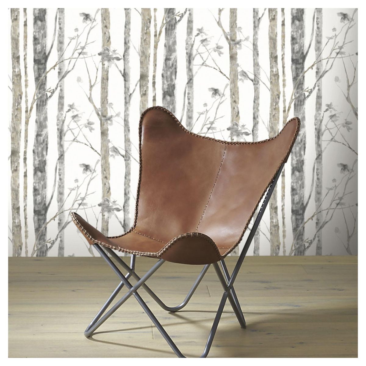 ROOMMATES - Rollos Adhesivos Reutilizables abedules 52x503 cm