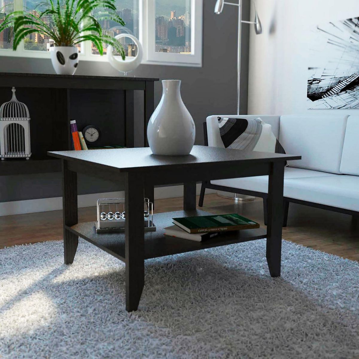 TUHOME - Mesa de centro essential wengue