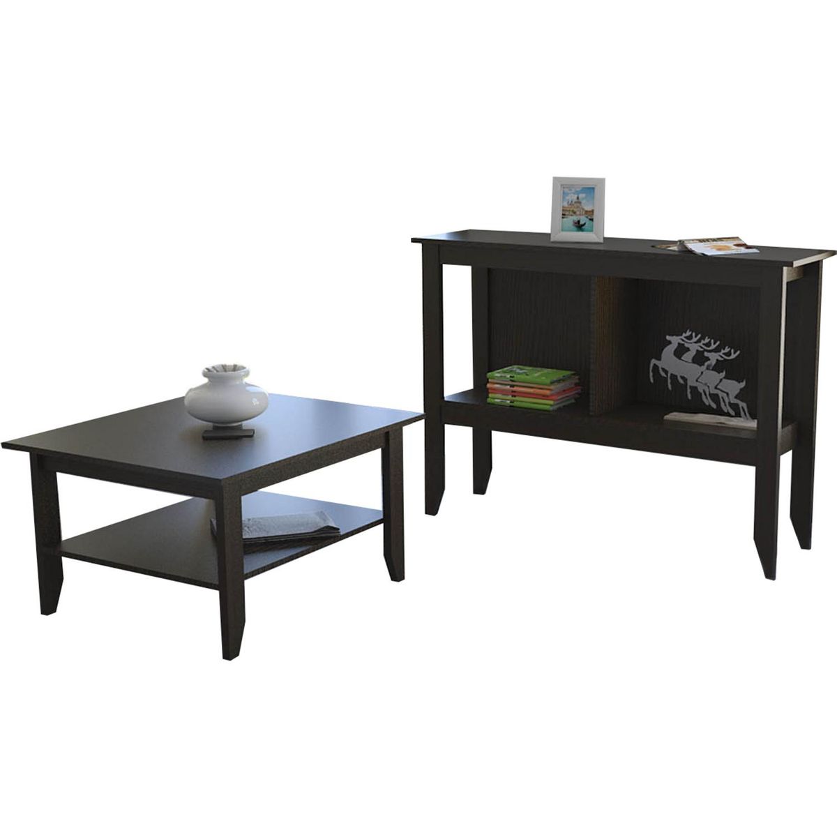 TUHOME - Mesa de centro arrimo essential wengue