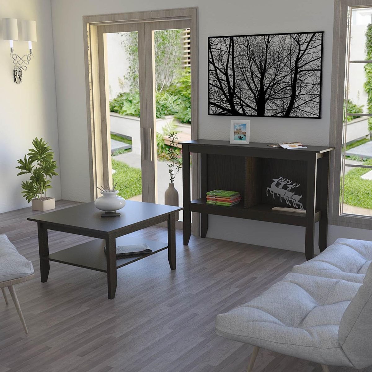 TUHOME - Mesa de centro arrimo essential wengue