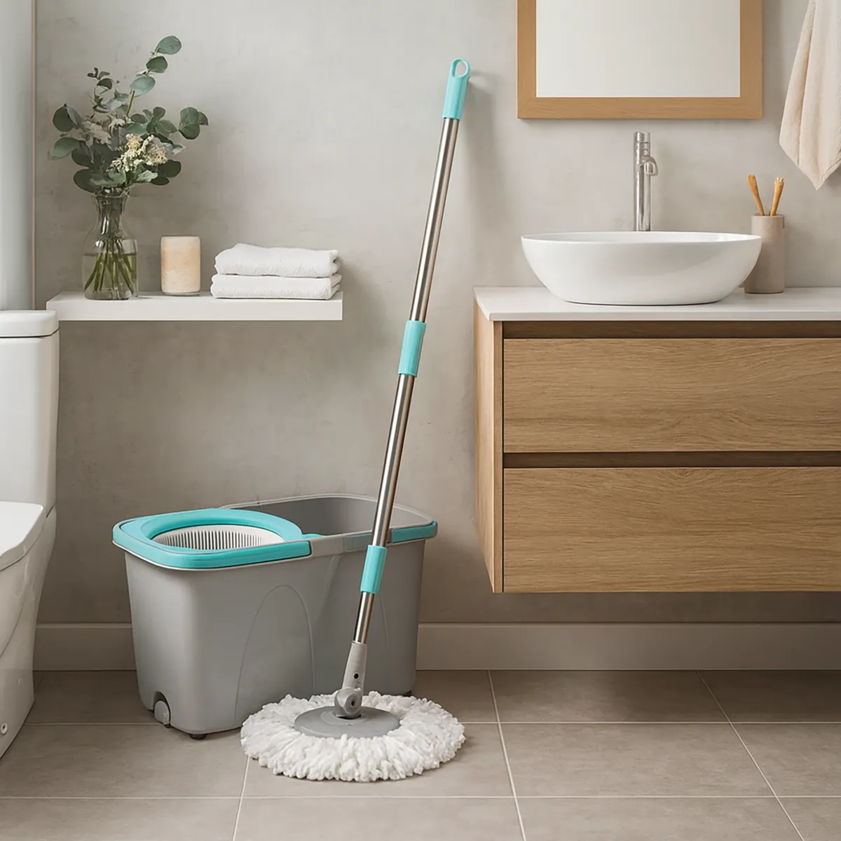 KLEINE WOLKE - Balde mopa centro doble despiché gris