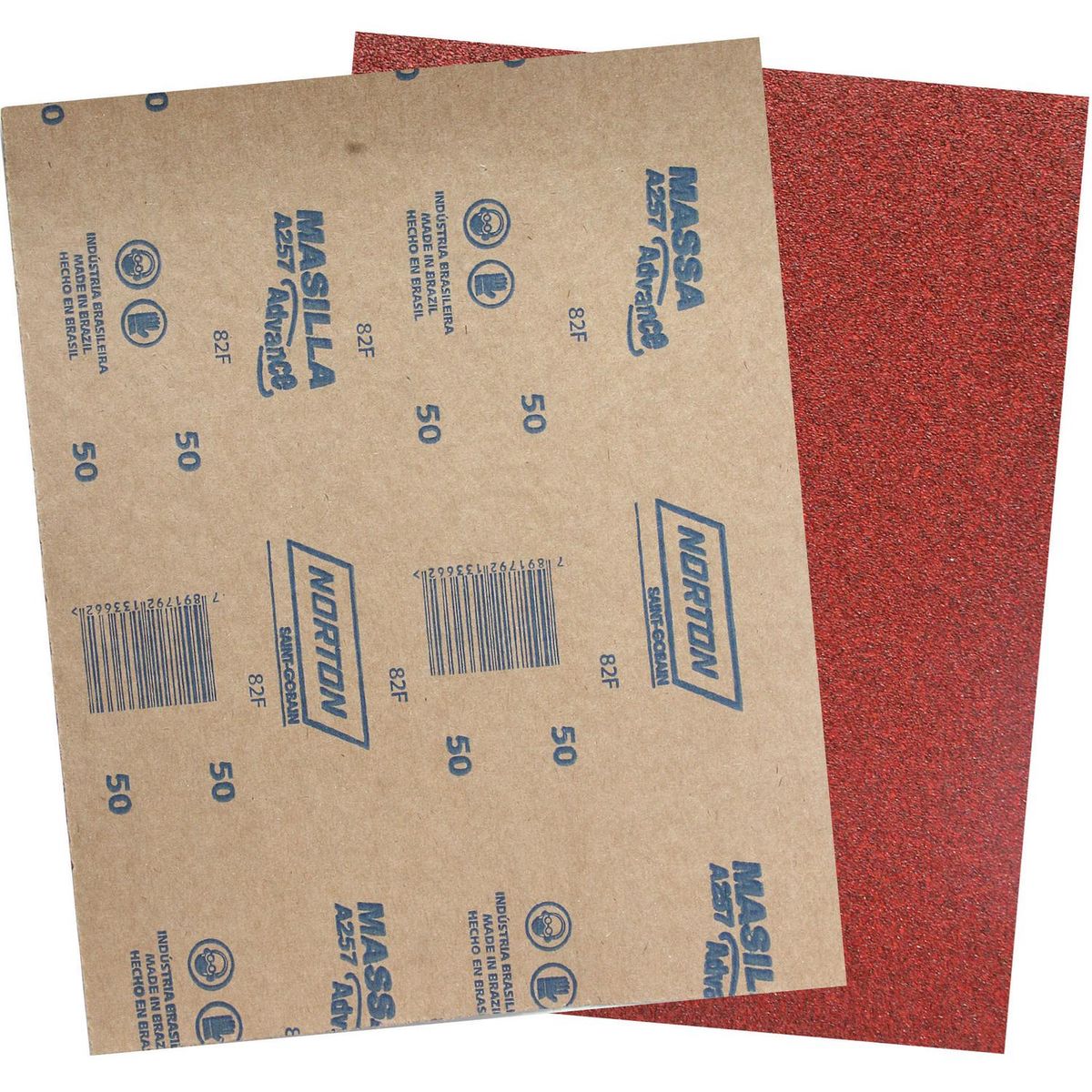NORTON - Lija Norton A-257 Óxido Grano 50 para 22.5x27.5 cm