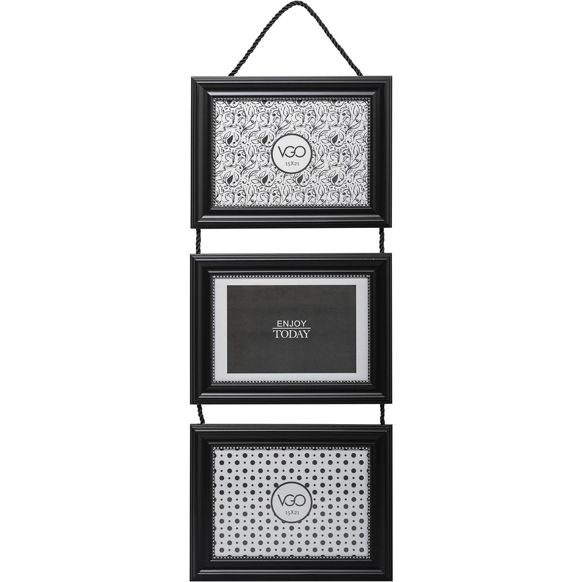 VGO - Marco de Foto 20x45 cm Negro