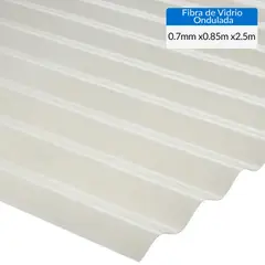 FEMOGLAS - Plancha Fibra de vidrio Ondulada 0.7 mm 85x250 cm Luz Difusora