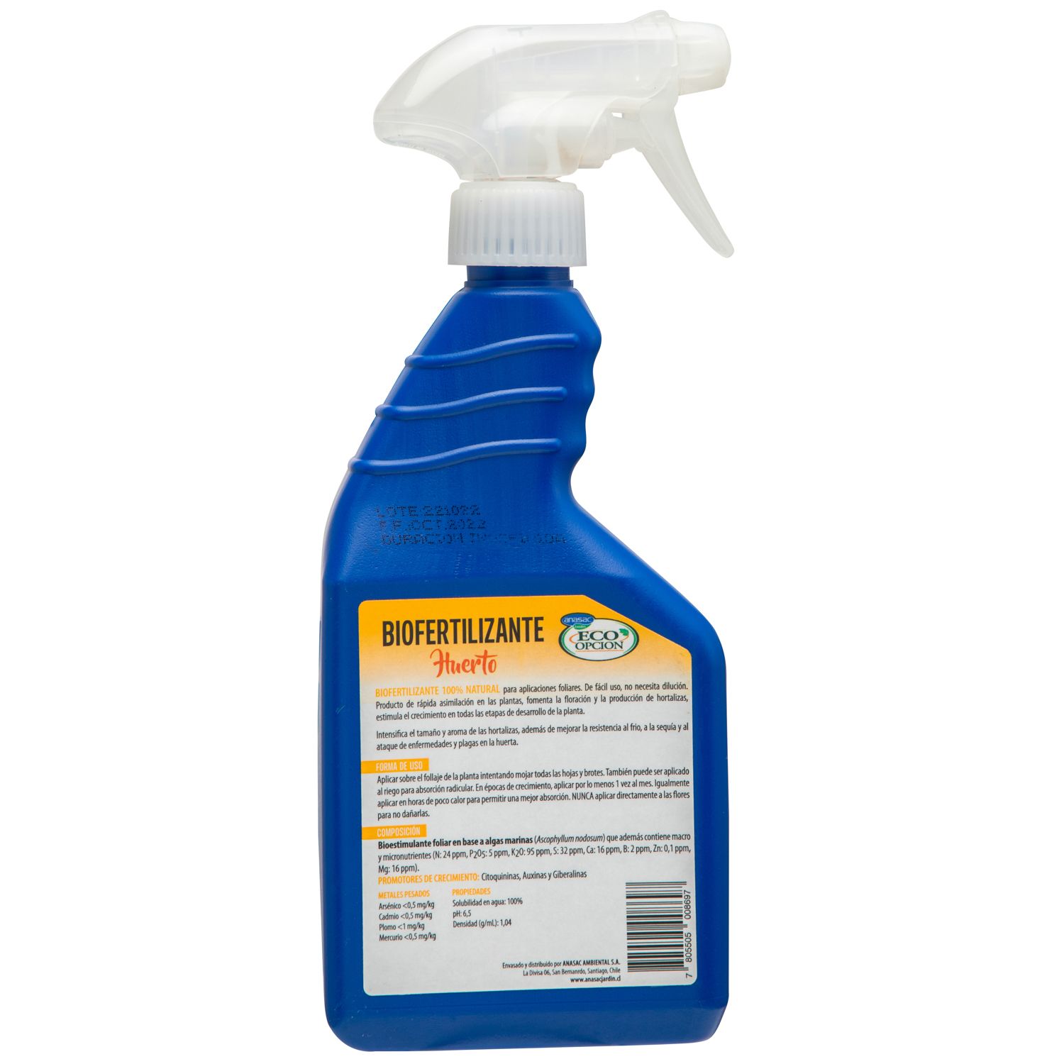 Botellas de biofertilizante 500 ml spray