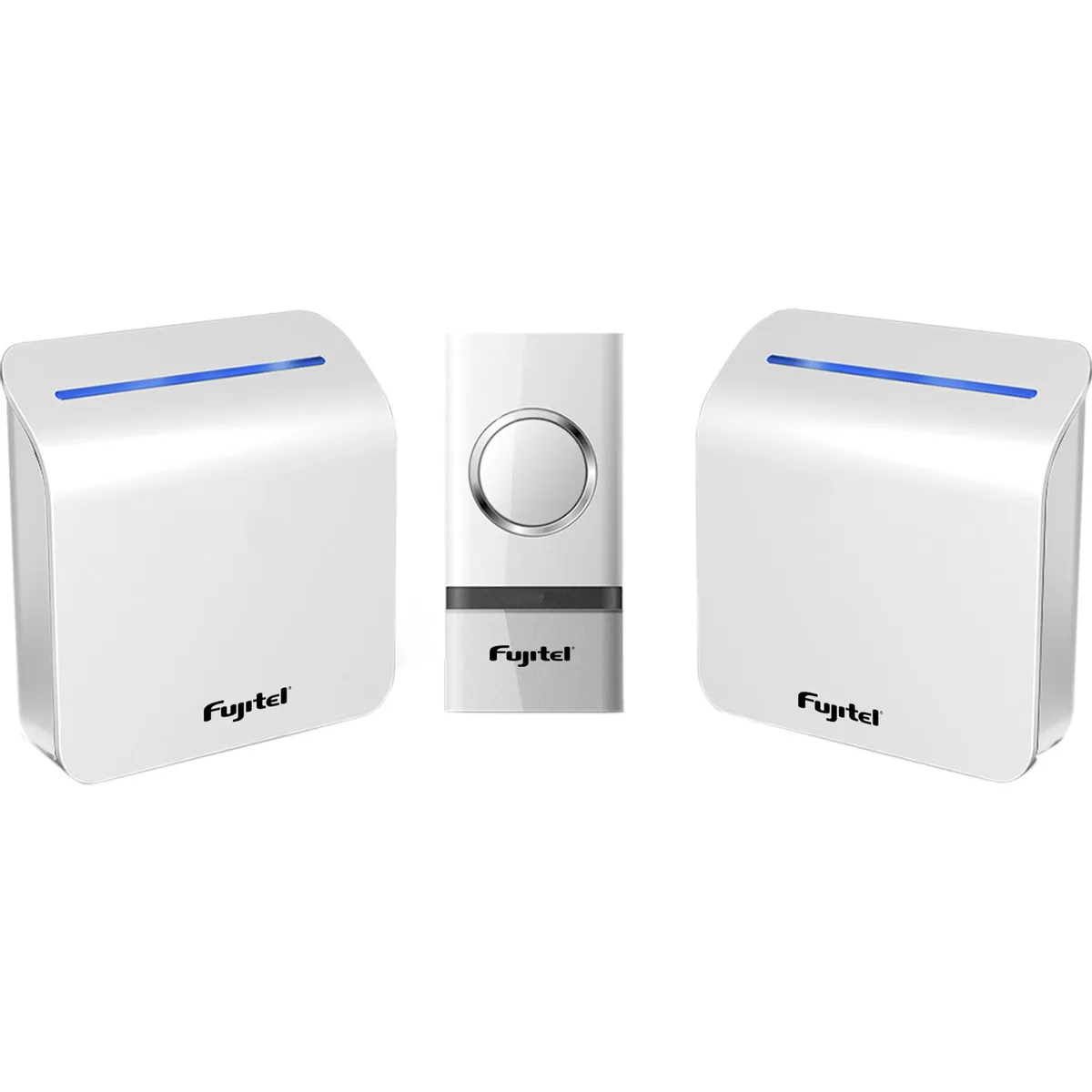 FUJITEL - Timbre doble inalámbrico blanco