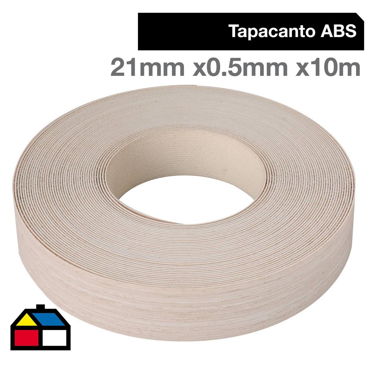CORBETTA - Tapacanto ABS Acacia Arena encolado 21x0,5 mm 10 m