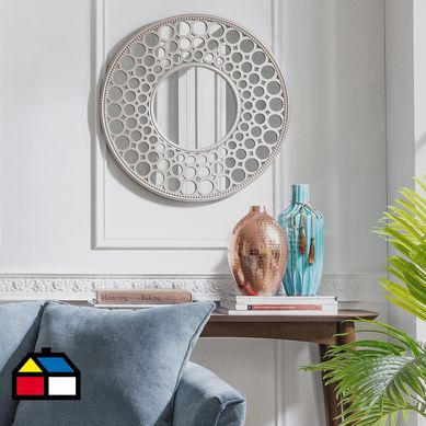 Espejo circular 63 cm plata