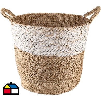 Canasto decorativo 35x30 cm pasto marino natural