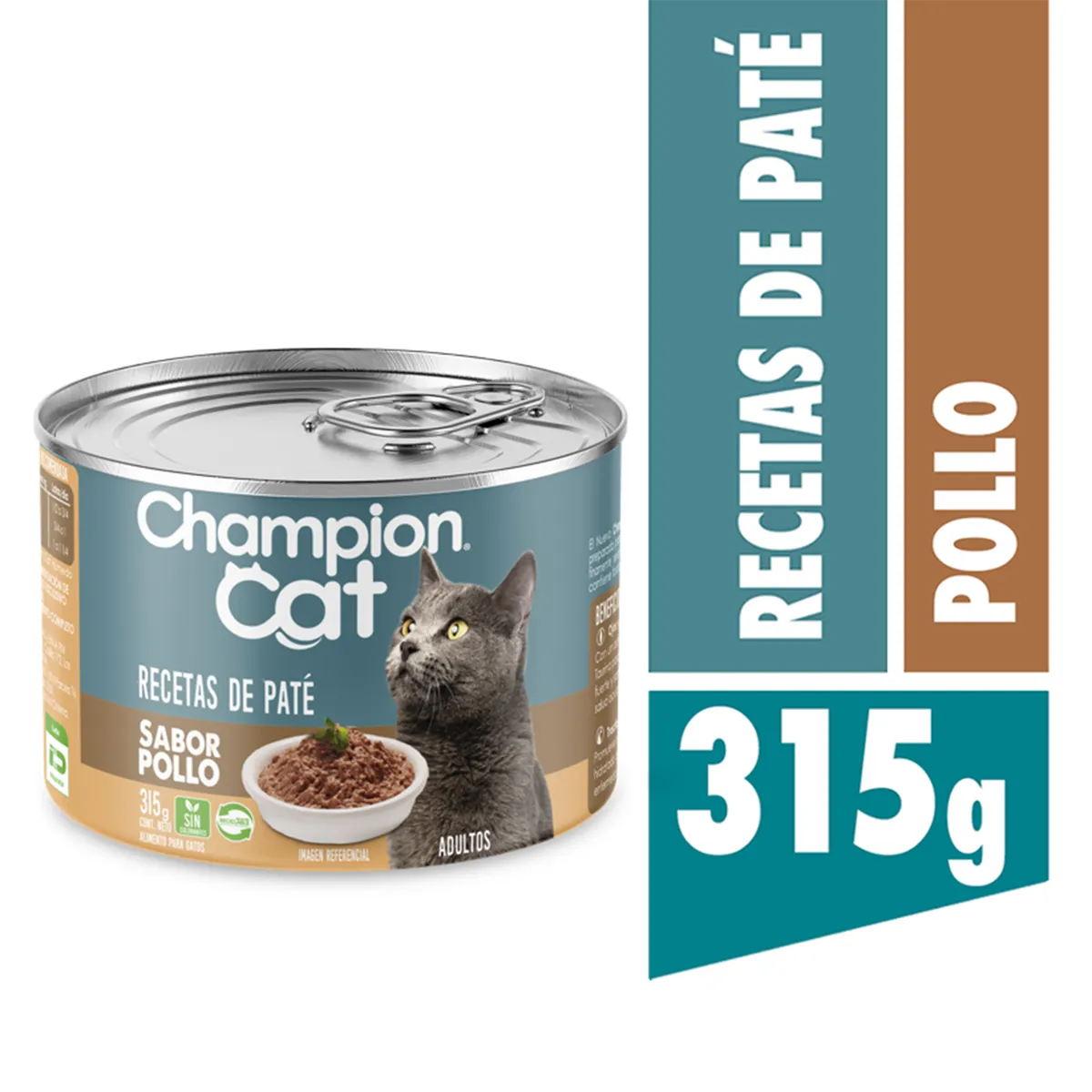 CHAMPION CAT - Alimento húmedo para gato adulto 315 gr pollo