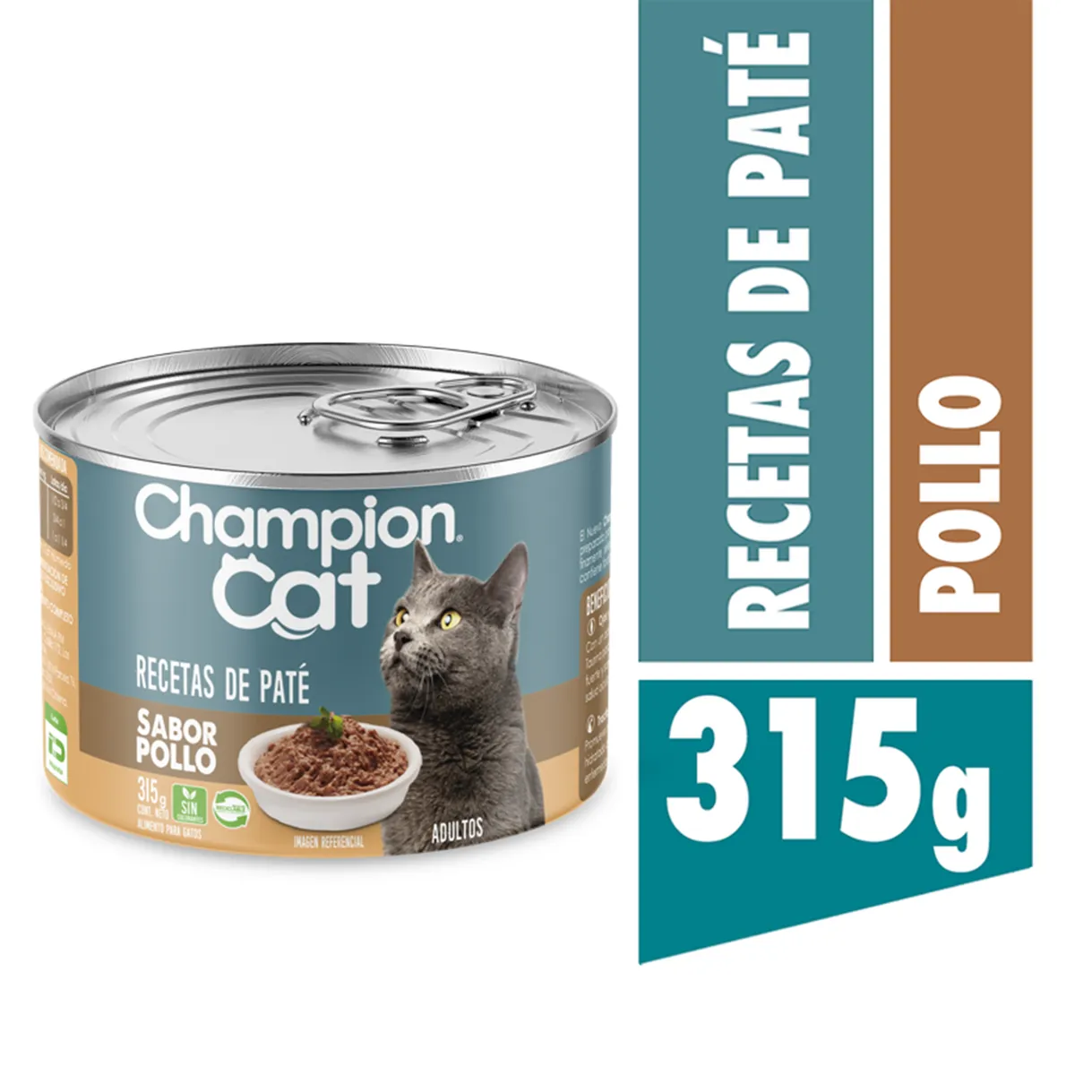 CHAMPION CAT - Alimento húmedo para gato adulto 315 gr pollo