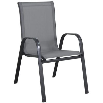 Imagen 2 del producto Silla para Terraza Metal Sling Gris matizado 98x56x74 cm