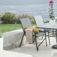 Silla para Terraza Metal Sling Gris matizado 98x56x74 cm