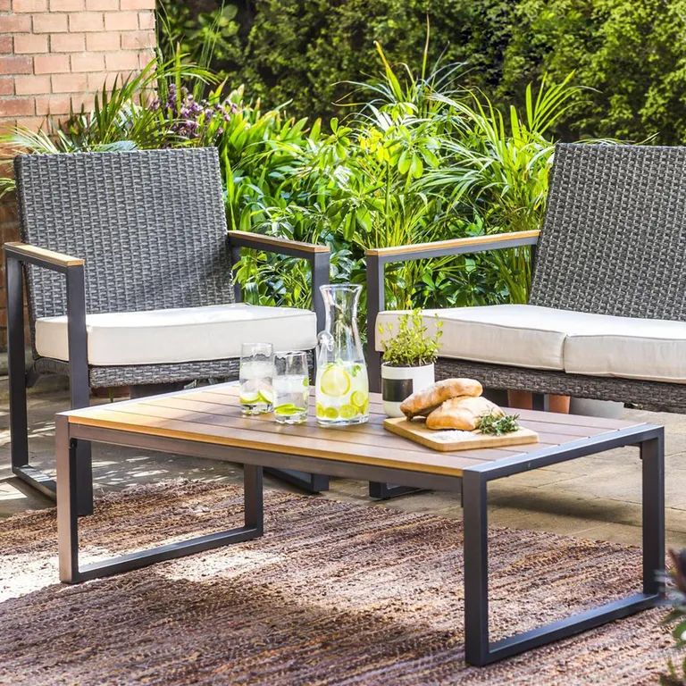 Juego de Living de Terraza Portugal 4 Personas Café