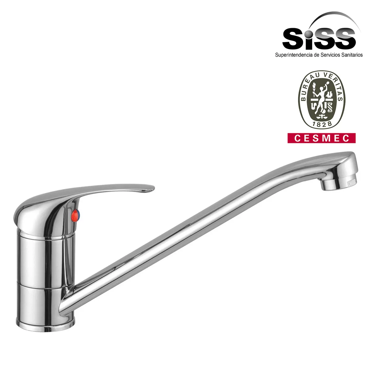 SENSI DACQUA - Monomando Cocina Horizontal Perugia Gris