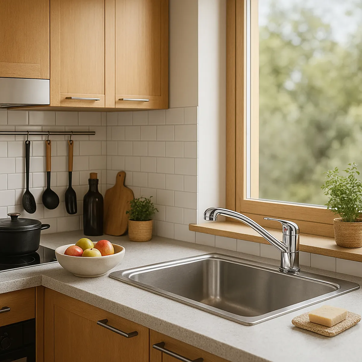 SENSI DACQUA - Monomando Cocina Horizontal Perugia Gris