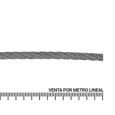 Cable de acero galvanizado 3/32'' metro lineal