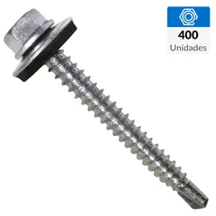 MAMUT - Tornillo Autoperforante Cabeza Hexagonal Metal 2 " 12 mm 400 Unidades