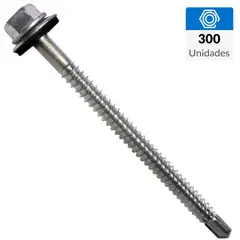 MAMUT - Tornillo Autoperforante Cabeza Hexagonal Metal 3 " 12 mm 300 Unidades