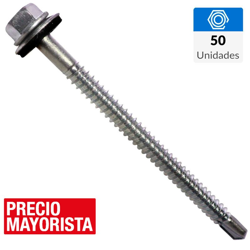 MAMUT - Tornillo Autoperforante Cabeza Hexagonal Metal 4-1/2 " 12 mm 50 Unidades