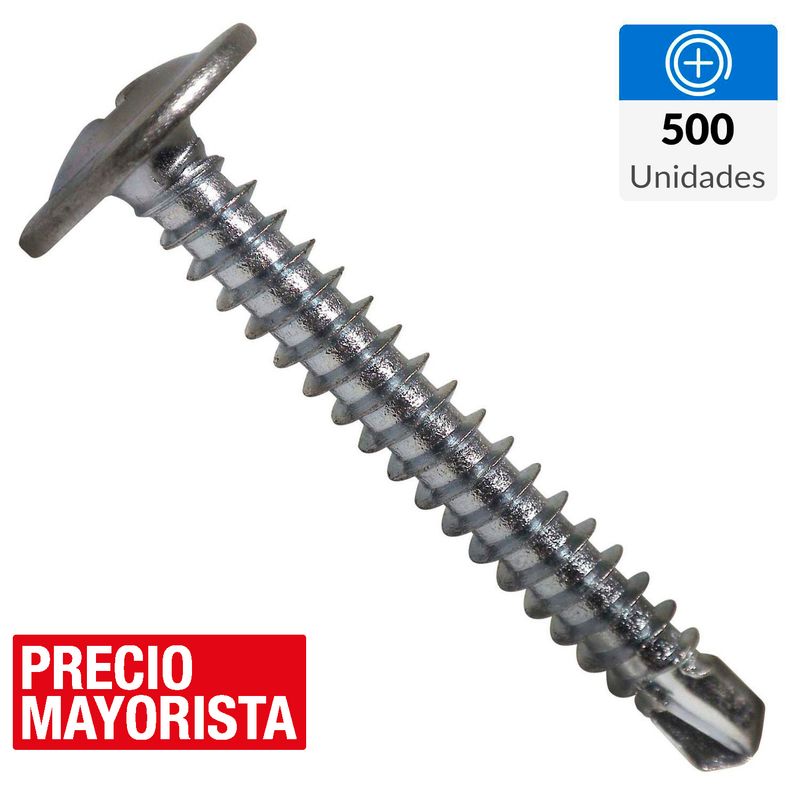 MAMUT - Tornillo Autoperforante Cabeza Lenteja Metal 1-1/4 " 8 mm 500 Unidades
