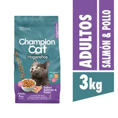 CHAMPION CAT - Alimento para Gato Adulto Pollo y salmón 3 kg