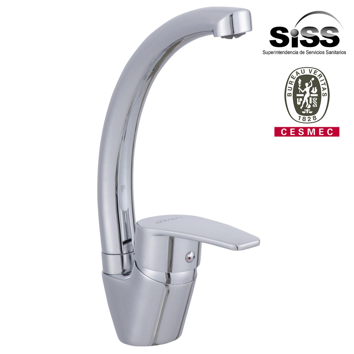 SENSI DACQUA - Monomando Cocina Vertical Parma Gris