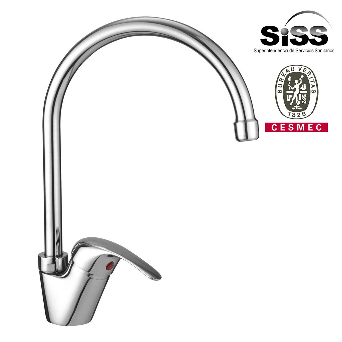 SENSI DACQUA - Monomando Cocina Vertical Perugia Gris