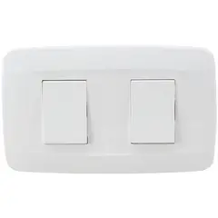 KARSON - Interruptor doble (9/15) 10 A Blanco