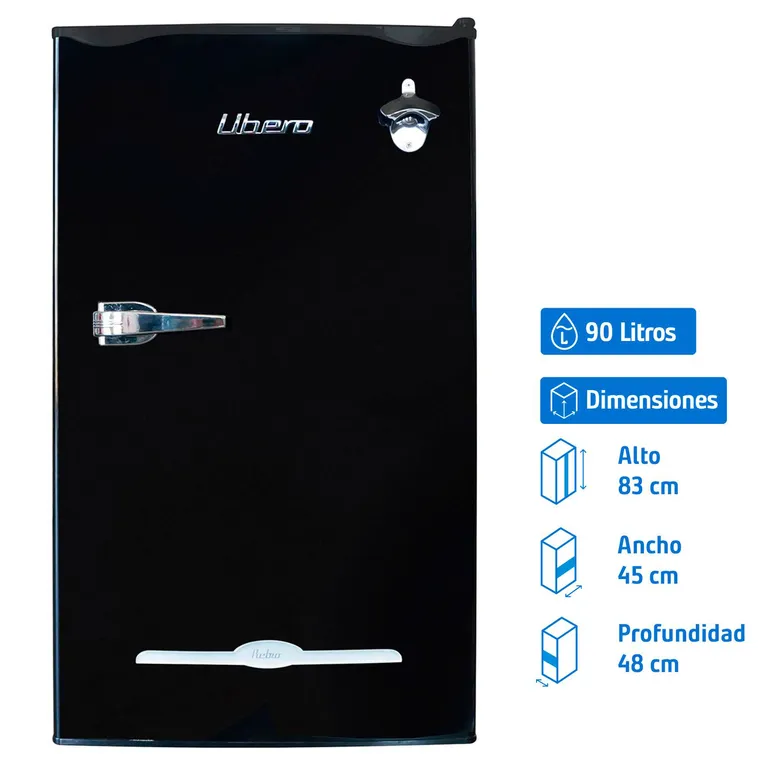 LIBERO Frigobar Frío Directo 90 Litros Negro LBF-90N