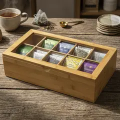 JUST HOME COLLECTION - Caja Organizadora De Té 10 Divisiones
