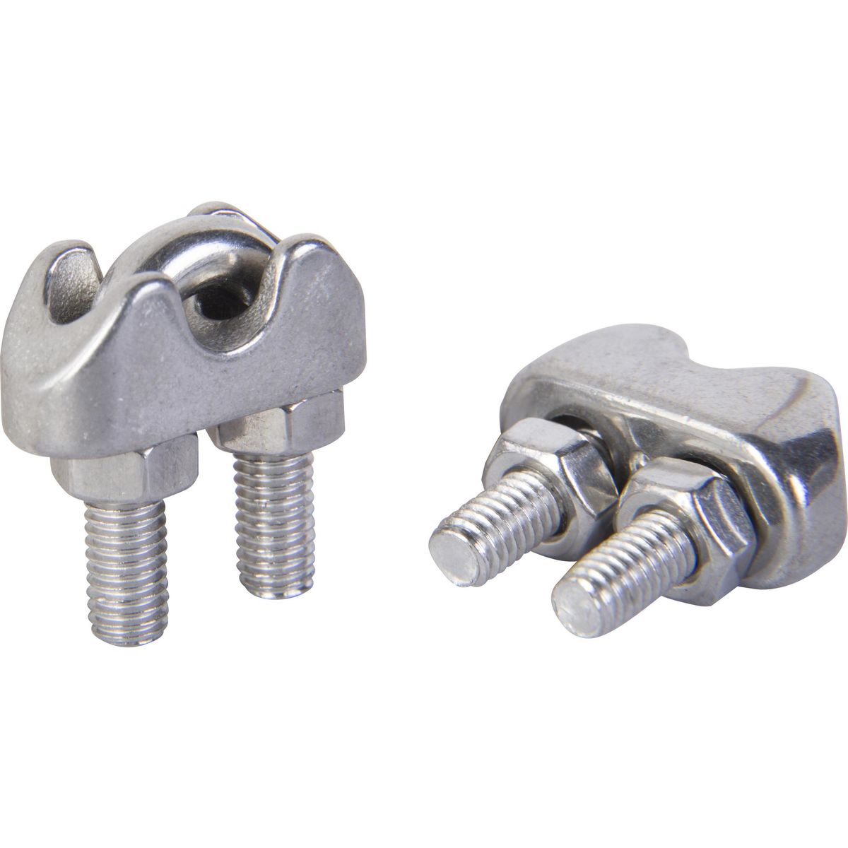 MAMUT - Set de abrazaderas para cable acero inoxidable 1/8" 2 unidades