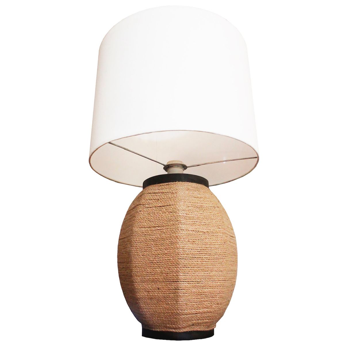 CAROLD STEVENS - Lámpara Mesa Cáñamo Café 40x70 cm