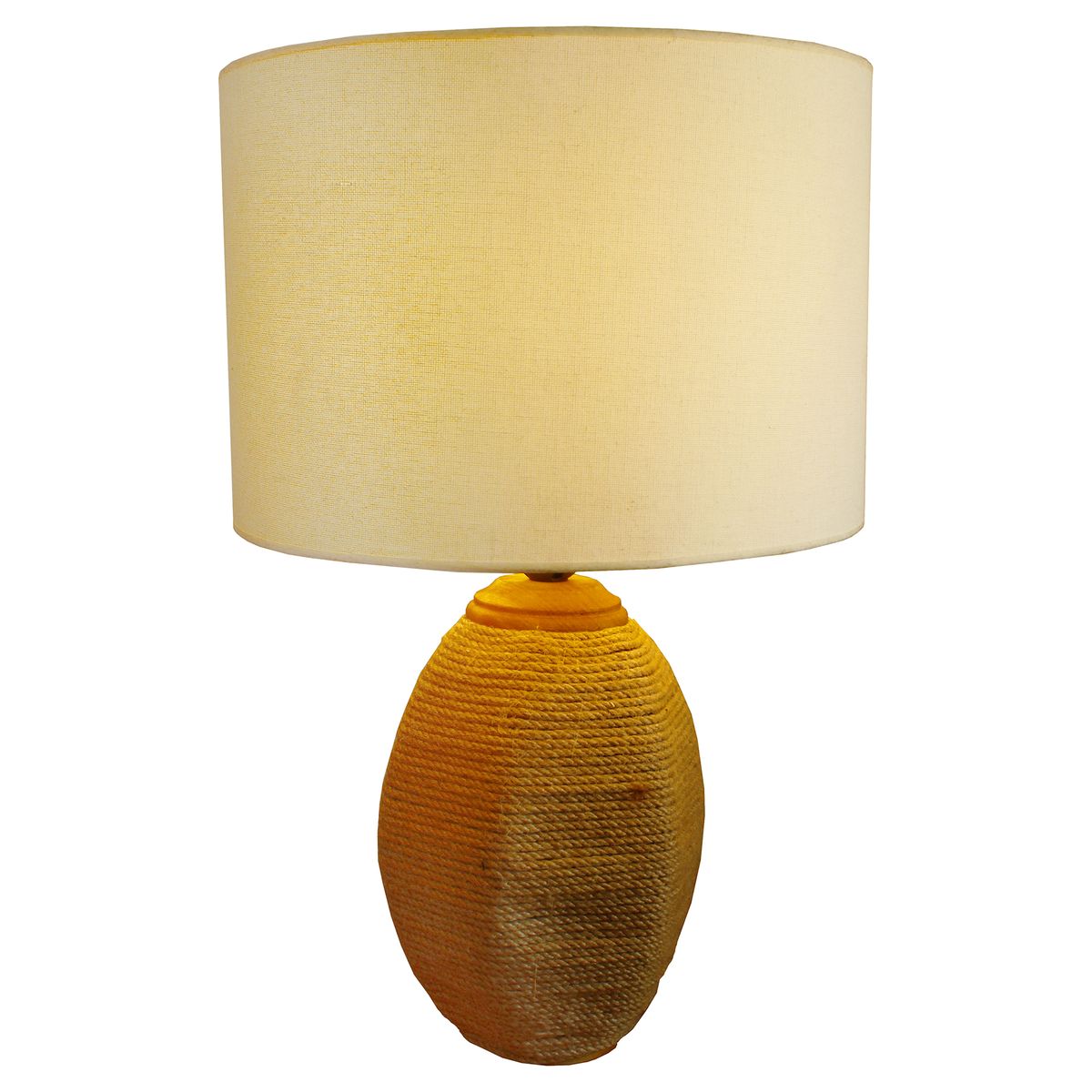 CAROLD STEVENS - Lámpara Mesa Cáñamo Café 40x70 cm