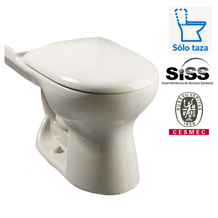 Sanitario Two piece 30,5 cm 6 Litros Ecoclean Bone