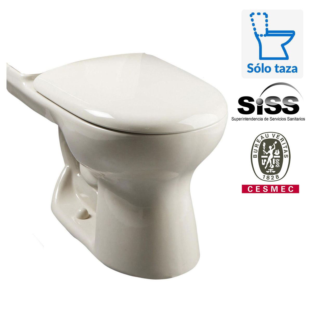 CORONA - Sanitario Two piece 30,5 cm 6 Litros Ecoclean Bone