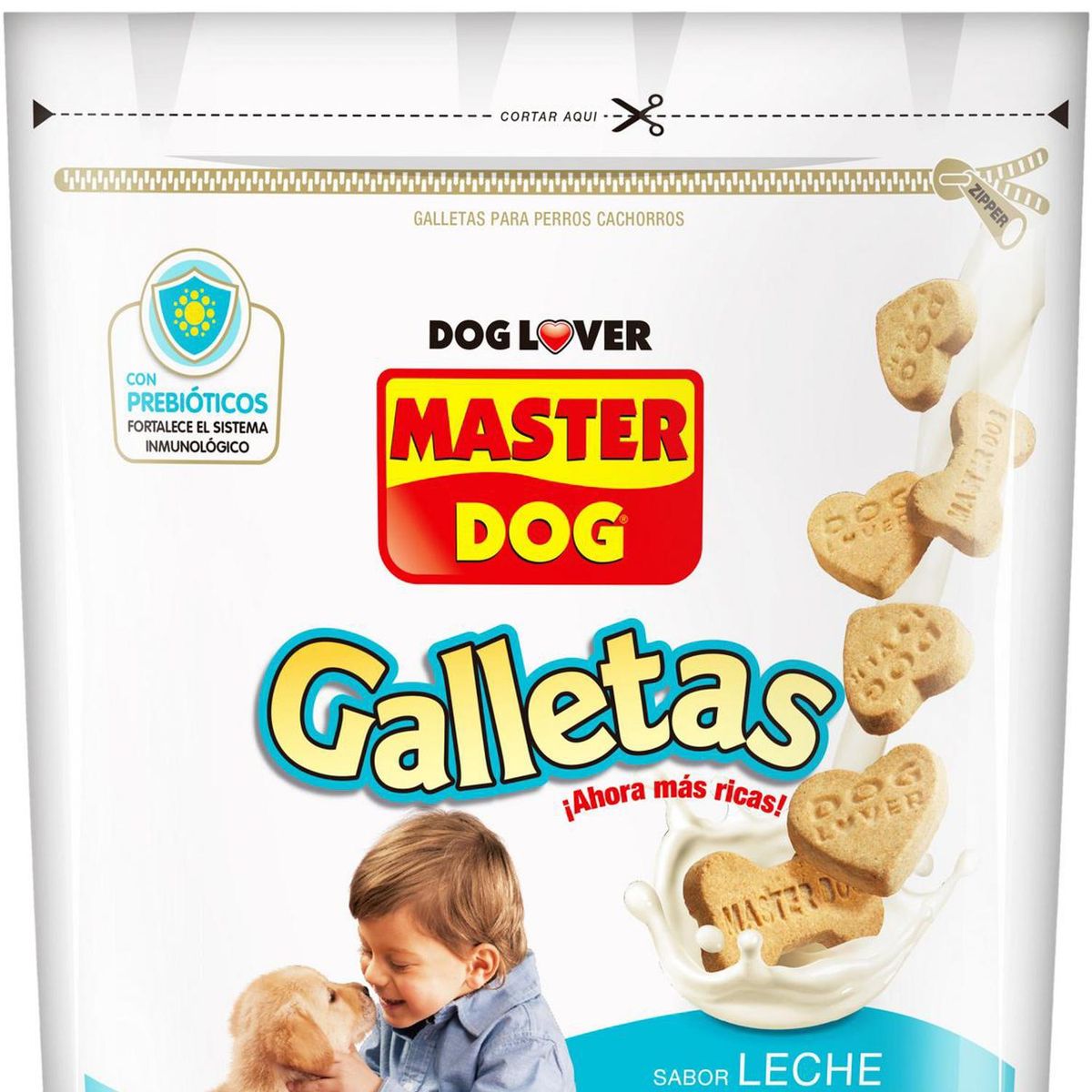 MASTER DOG - Snack Galleta para Perro Cachorro Leche 0.5 kg