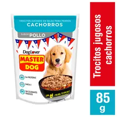 MASTER DOG - Alimento húmedo para cachorro 85 gr carne y leche