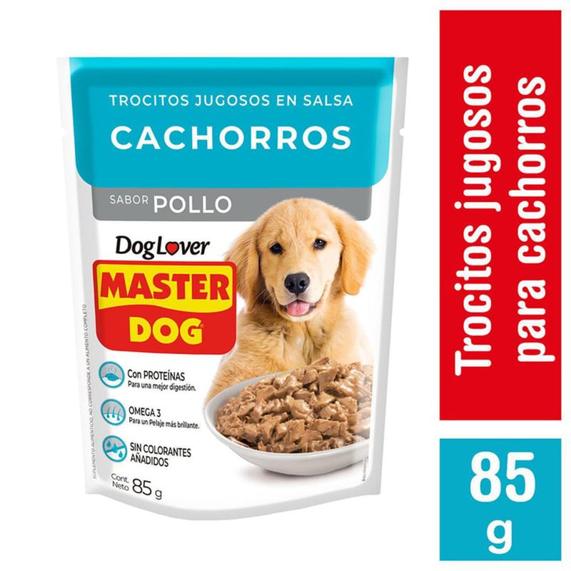 MASTER DOG - Alimento húmedo para cachorro 85 gr carne y leche